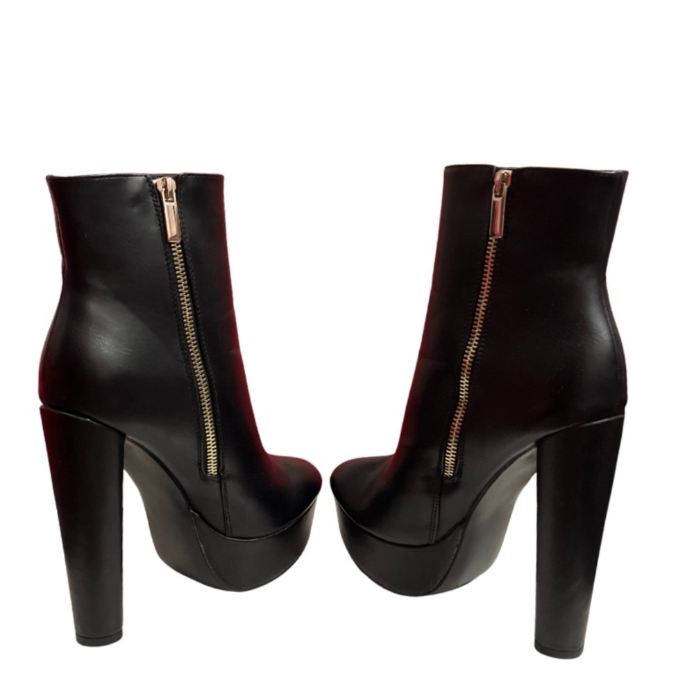 Shoe Dazzle || Black 6" Boots w/side Zipper || SIZE: 7.5 || - Picture 8 of 8